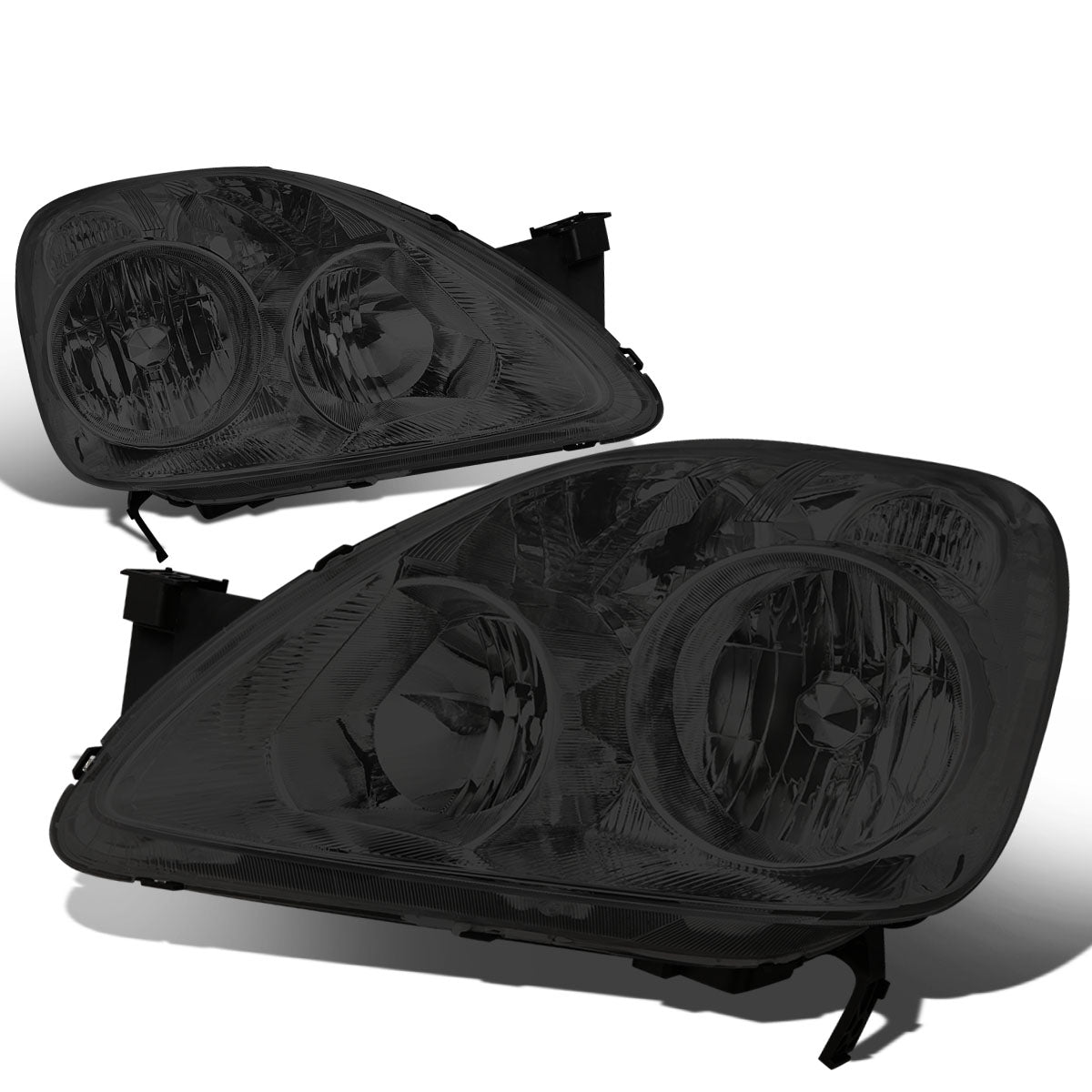 DNA Motoring, 05-06 Honda CR-V CRV Headlights - Smoked Housing Clear Corner