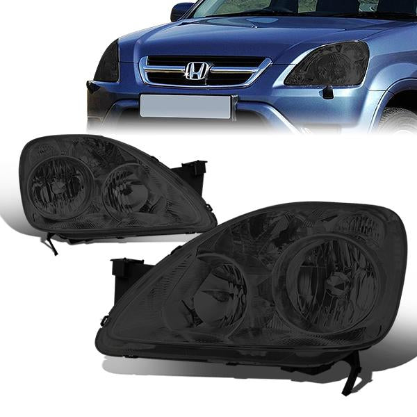 DNA Motoring, 05-06 Honda CR-V CRV Headlights - Smoked Housing Clear Corner