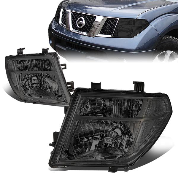 DNA Motoring, 05-08 Nissan Frontier Pathfinder Headlights - Smoked Housing Clear Corner