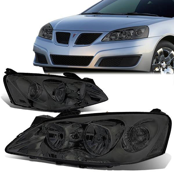 DNA Motoring, 05-10 Pontiac G6 Headlights - Smoked Housing Clear Corner