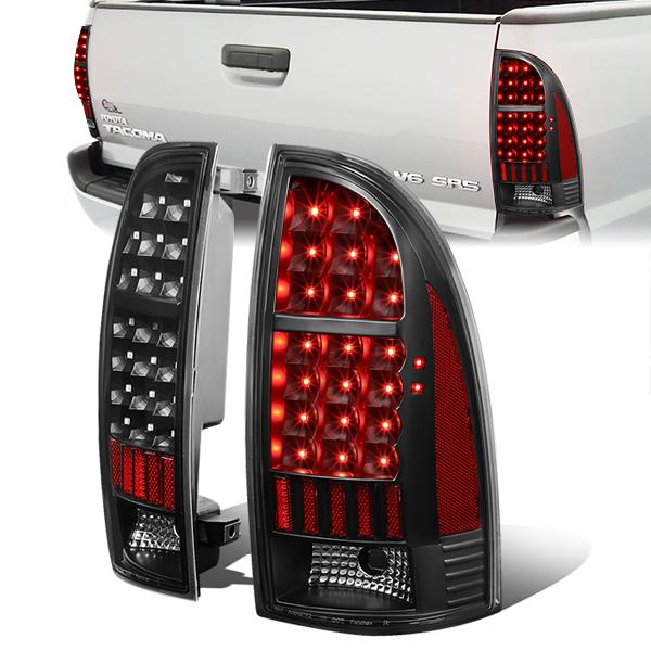 Nuvision Lighting, 05-15 Toyota Tacoma LED Rear Brake Tail Lights - Black Housing