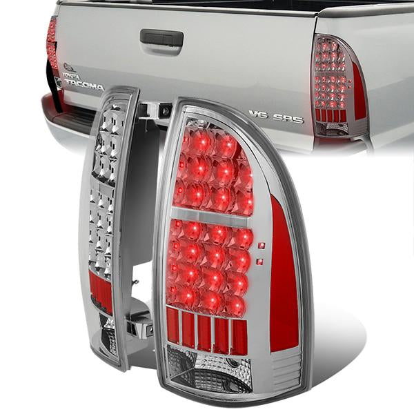 Nuvision Lighting, 05-15 Toyota Tacoma LED Rear Brake Tail Lights - Chrome Housing