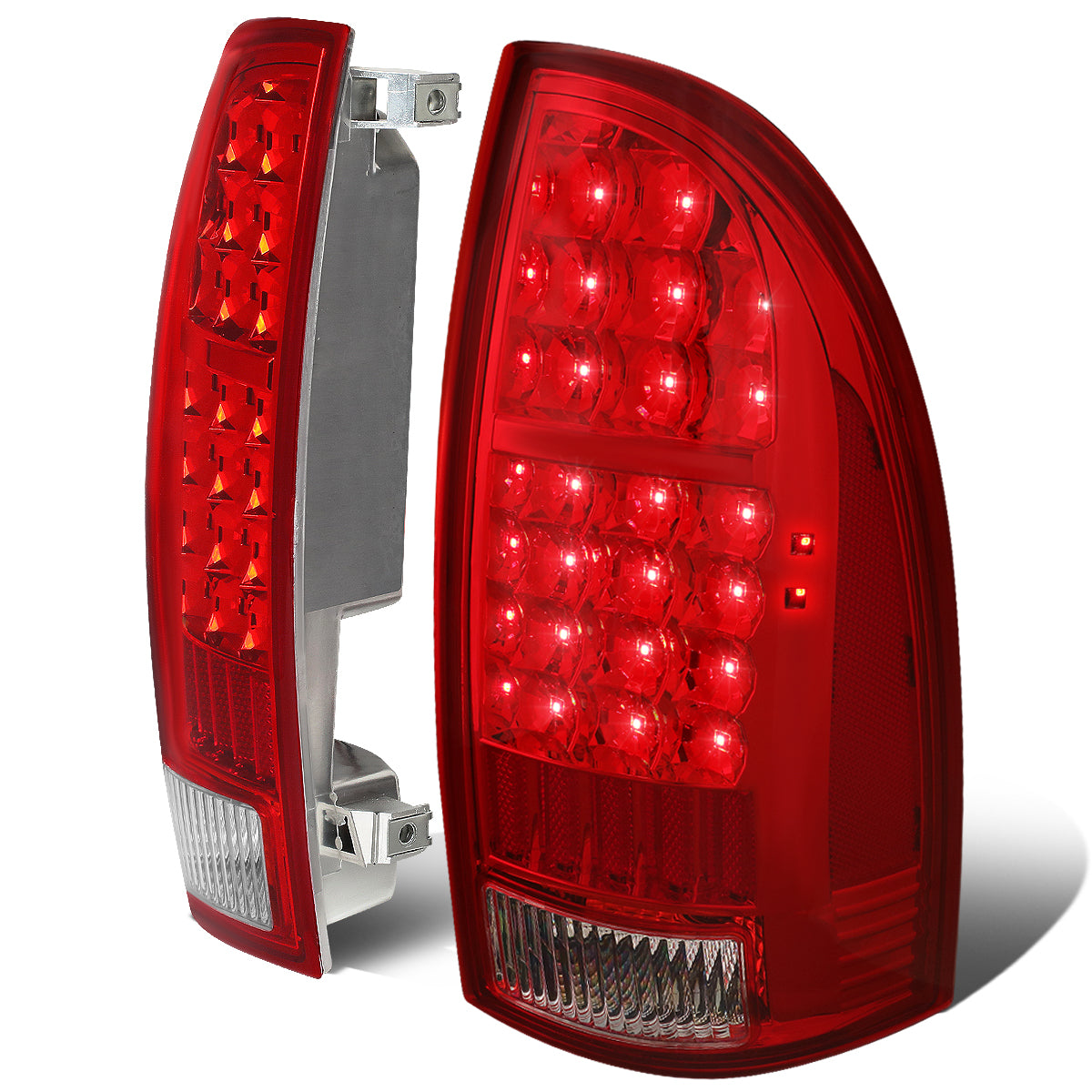 Nuvision Lighting, 05-15 Toyota Tacoma LED Rear Brake Tail Lights - Red Housing