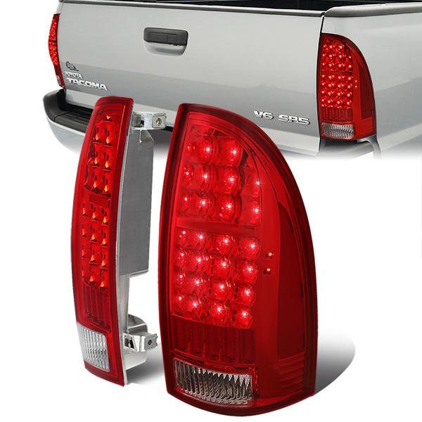 Nuvision Lighting, 05-15 Toyota Tacoma LED Rear Brake Tail Lights - Red Housing