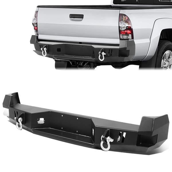 CAAP, 05-15 Toyota Tacoma Rear Step Bumper w/D-Ring Shackles - Heavy Duty Steel