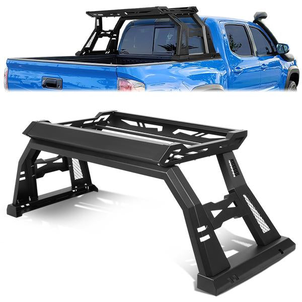 CAAP, 05-20 Toyota Tacoma 04-20 Chevy Corolado GMC Canyon Truck Bed Roll Bar w/ Cargo Basket - Aluminum