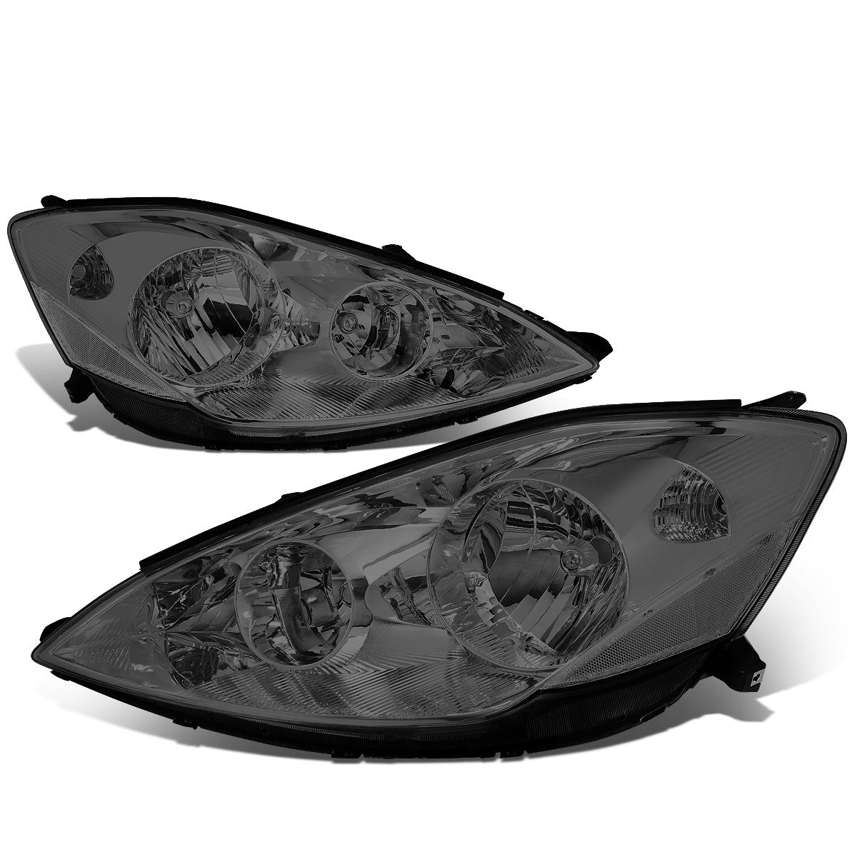 DNA Motoring, 06-10 Toyota Sienna Headlights - Smoked Housing Clear Corner