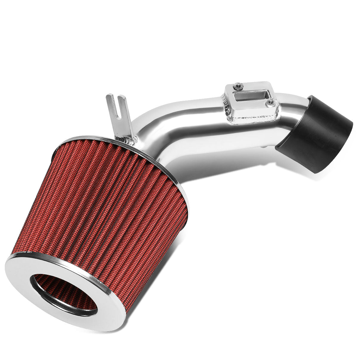 J2 Engineering, 06-11 Honda Civic DX LX Aluminum Short Ram Air Intake w/Red Cone Filter