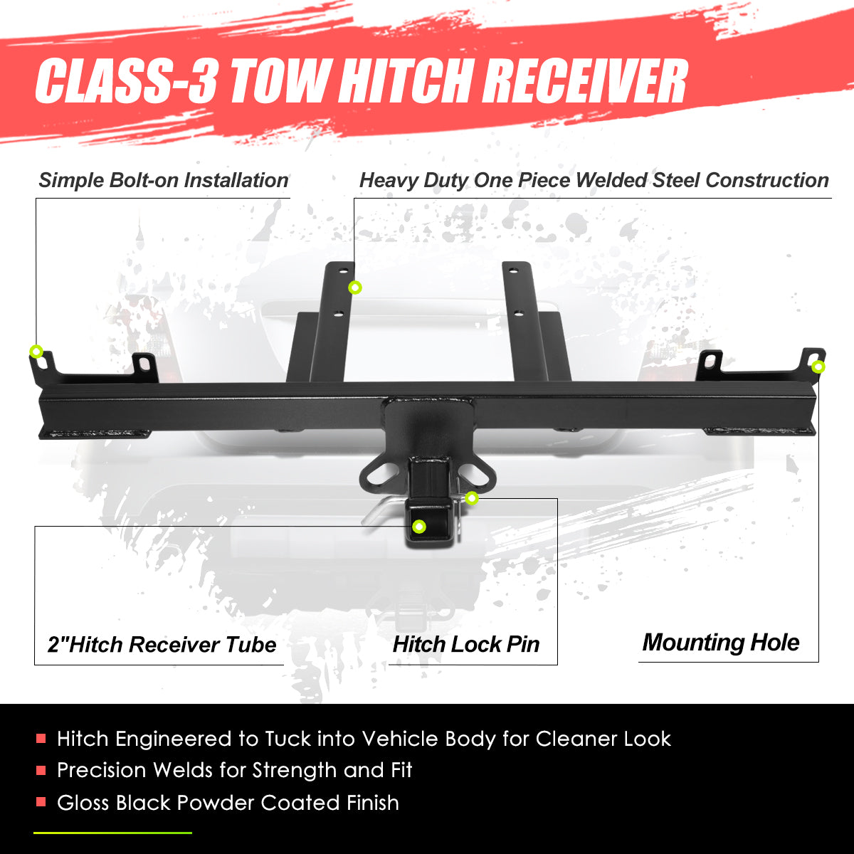 CAAP, 06-11 Mercedes-Benz ML250 ML55 ML320 ML500 Class-3 2" Tow Hitch Receiver w/Hitch Pin