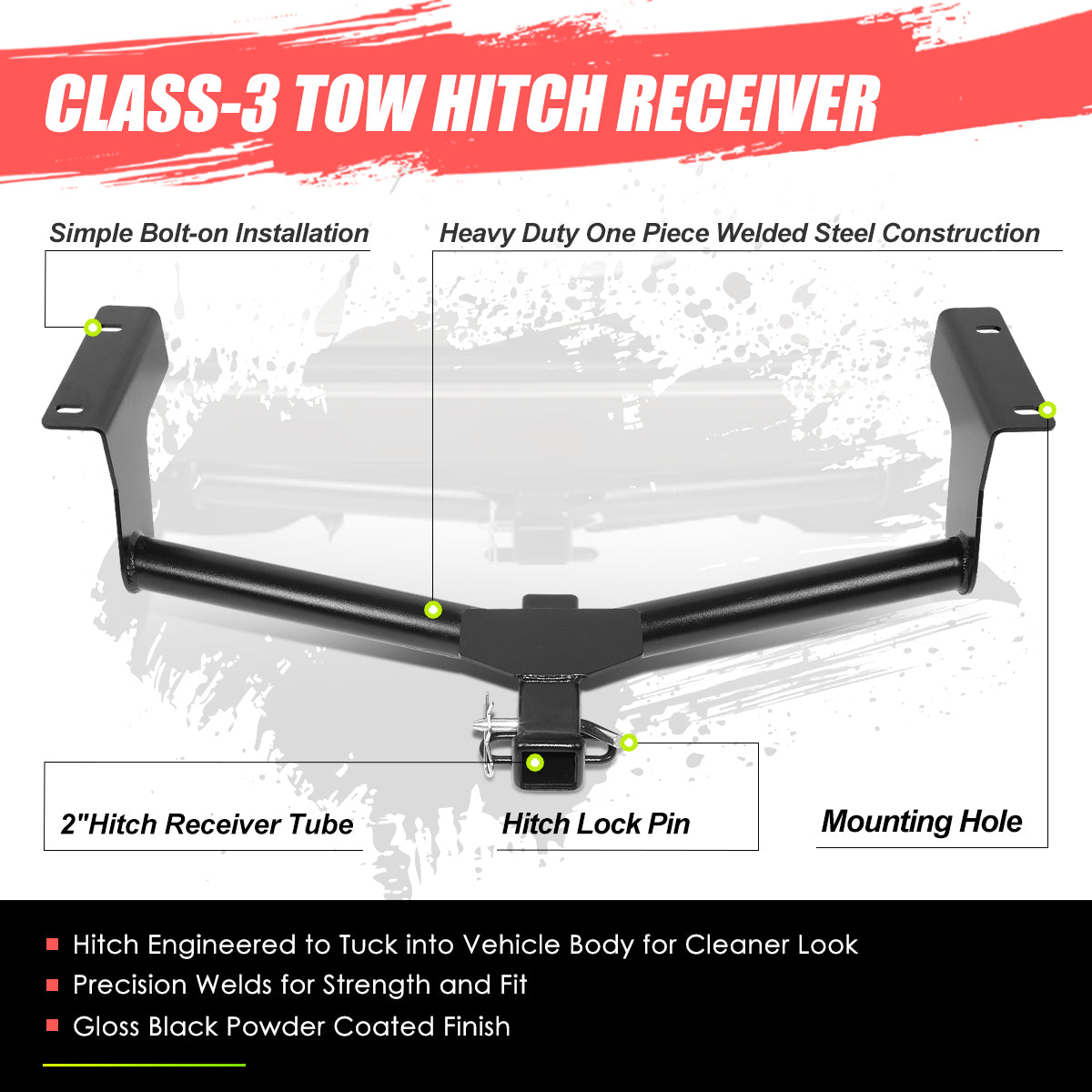 CAAP, 06-18 Toyota Rav4 Class-3 2" Tow Hitch Receiver w/Hitch Pin