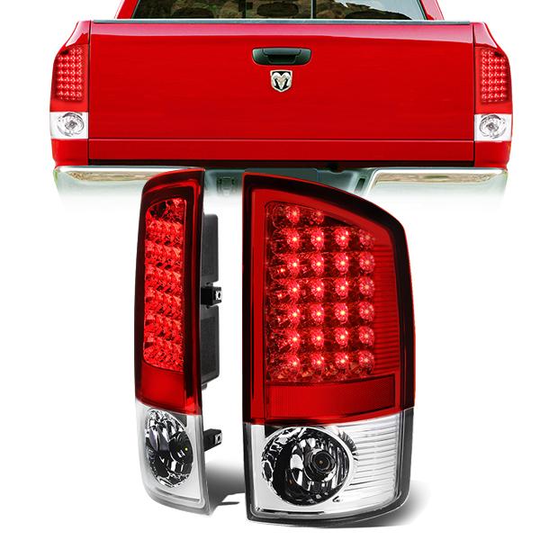 Nuvision Lighting, 07-09 Dodge Ram 1500 2500 3500 LED Rear Brake Tail Lights - Red