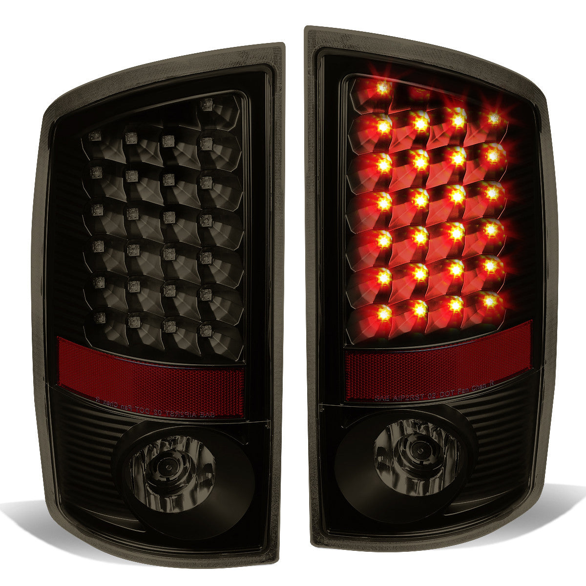 Nuvision Lighting, 07-09 Dodge Ram 1500 2500 3500 LED Rear Brake Tail Lights - Tinted