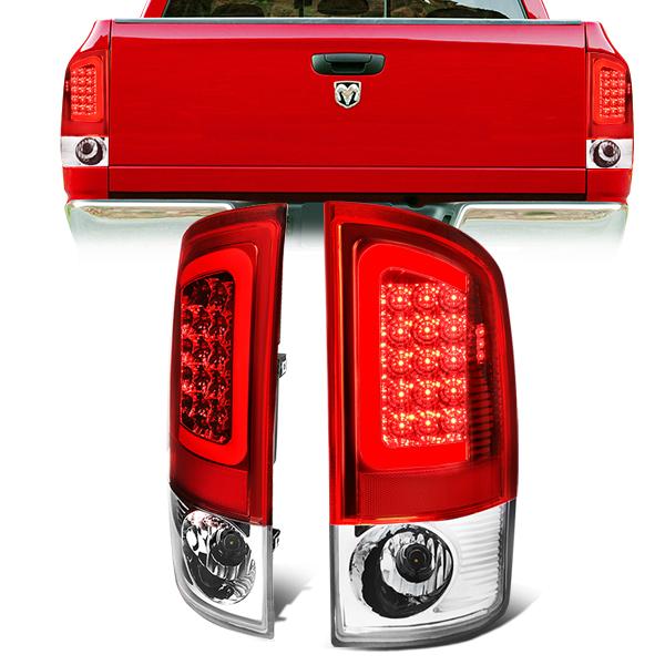 Nuvision Lighting, 07-09 Dodge Ram 1500 2500 3500 Red C-Bar LED Rear Brake Tail Lights