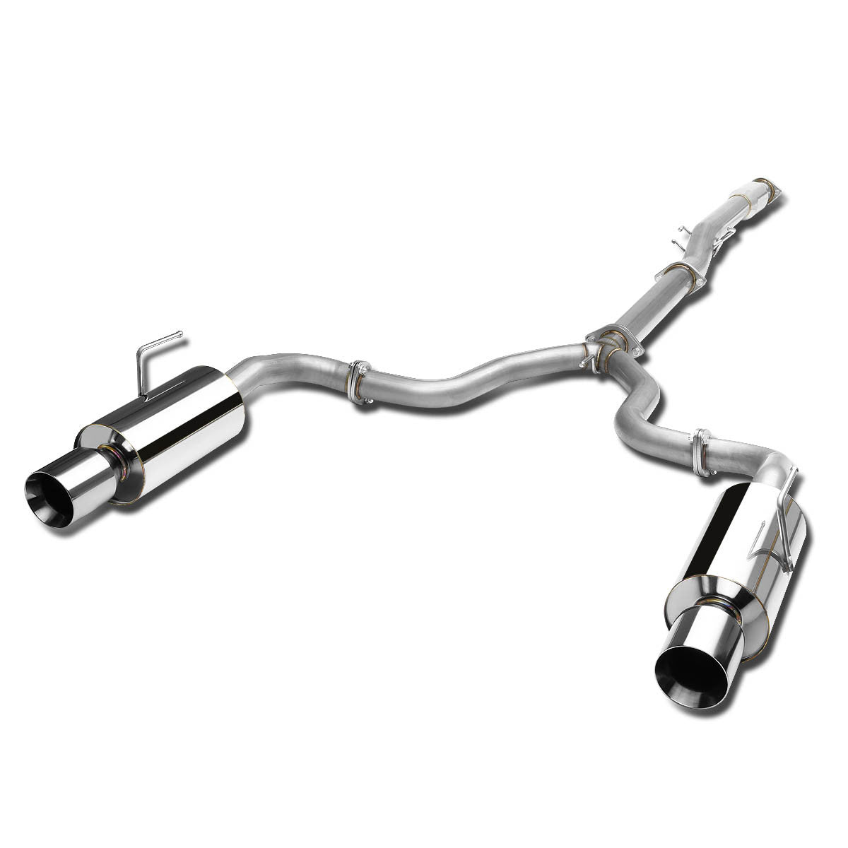 J2 Engineering, 07-12 Nissan Altima V6 Catback Exhaust w/4 in. OD Double Walled Muffler Tip - Stainless Steel