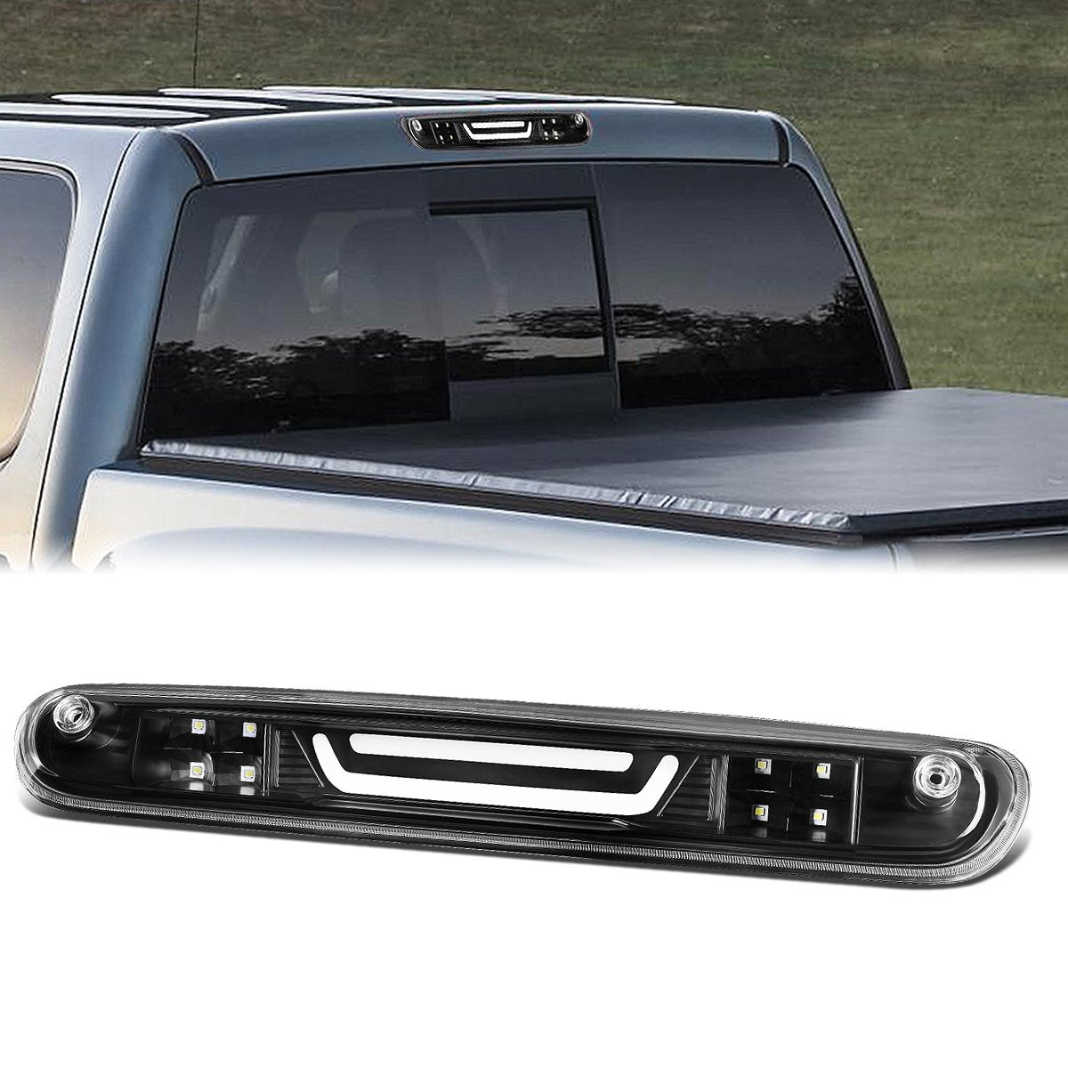 Nuvision Lighting, 07-14 Chevy Silverado GMC Sierra LED Bar 3rd Brake Light+Cargo Lamp - Black