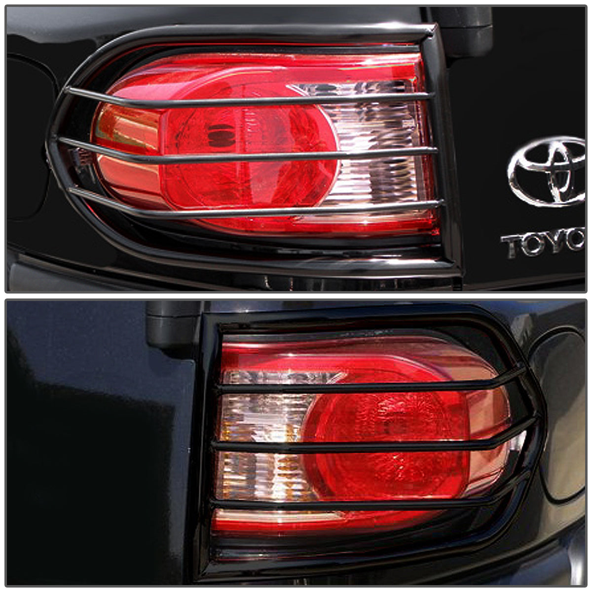 Nuvision Lighting, 07-14 Toyota FJ Cruiser Bolt-On Tail Light Guards - Stainless Steel