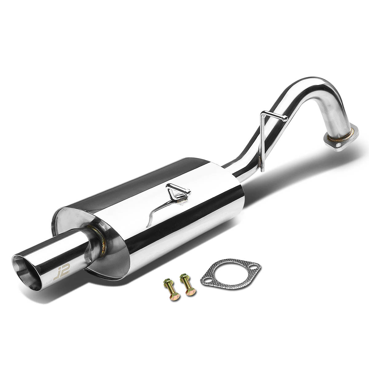 J2 Engineering, 08-14 Scion xD Catback Exhaust w/Muffler Tip - Stainless Steel