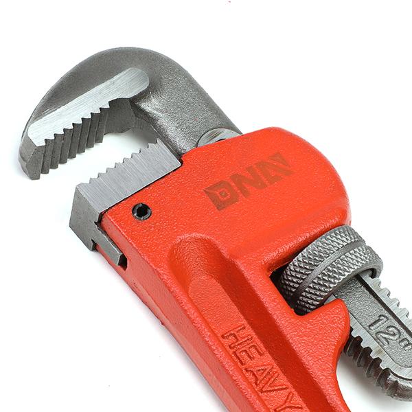 DNA Motoring, 12 in. Adjustable Heavy Duty Steel Pipe Wrench (1-3/4 in. Pipe Capacity)