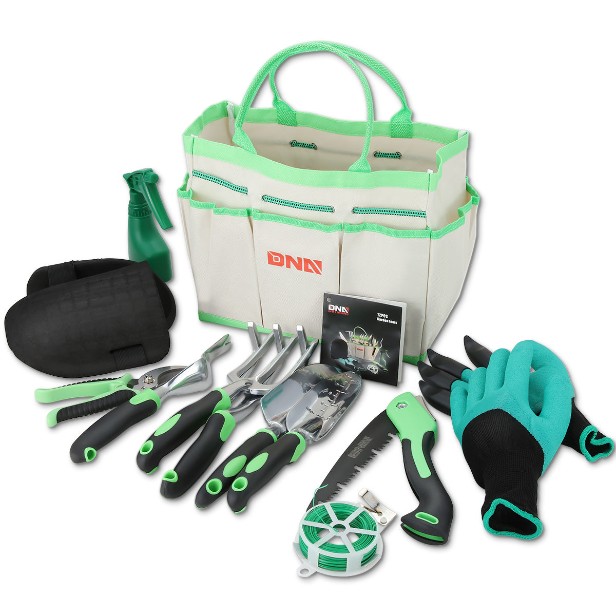 DNA Motoring, 12pcs Garden Tool Kit with Storage Bag