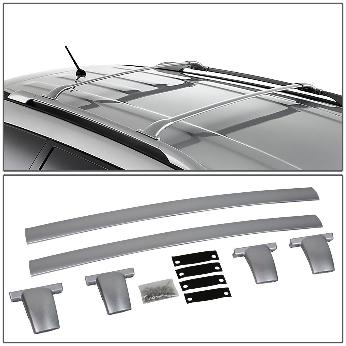 DNA Motoring, 13-15 Nissan Pathfinder R52 Factory Style Roof Rack Cross Bars - Aluminum