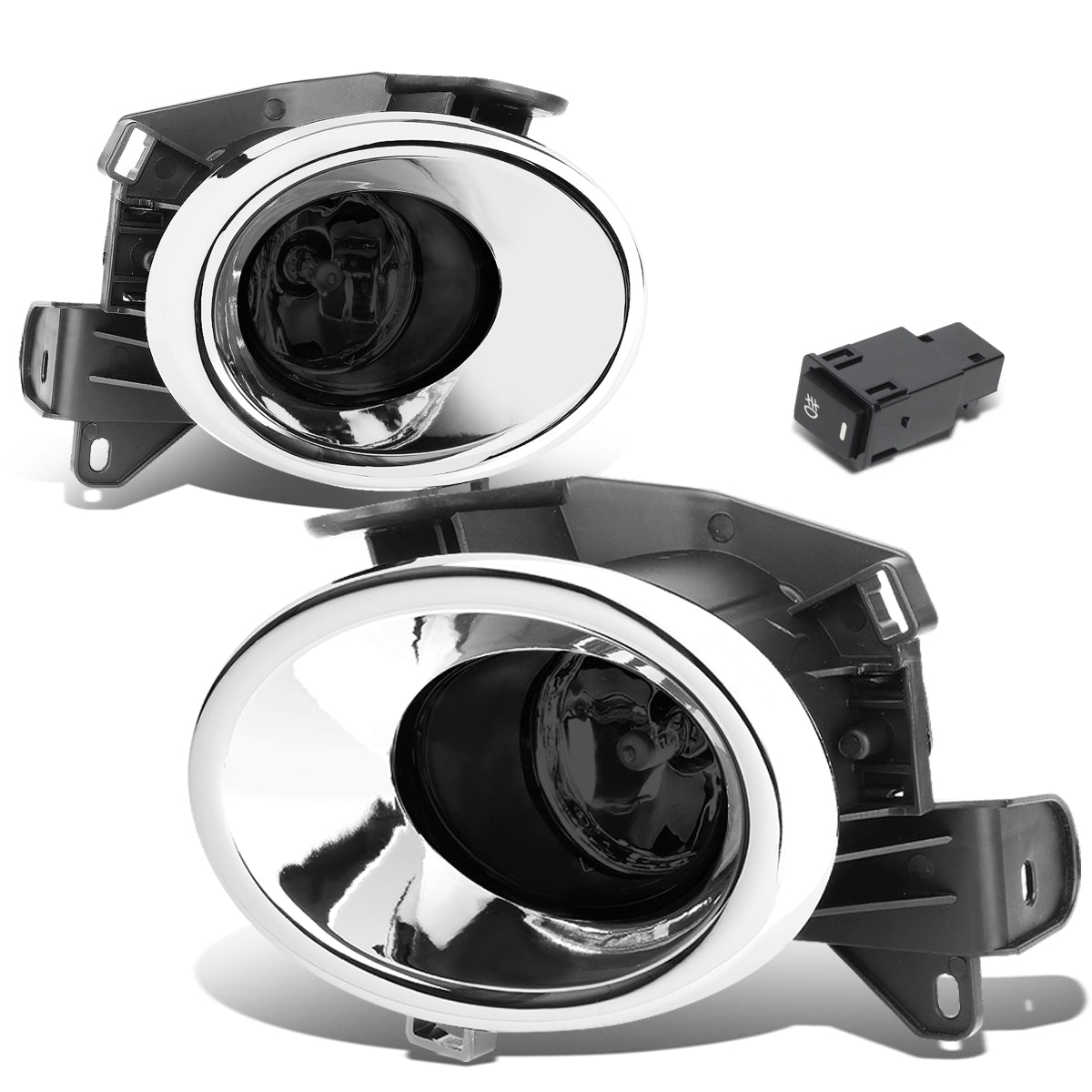 DNA Motoring, 13-16 Nissan Pathfinder Smoked Lens Fog Lights - w/Bezel+Switch+Bulbs