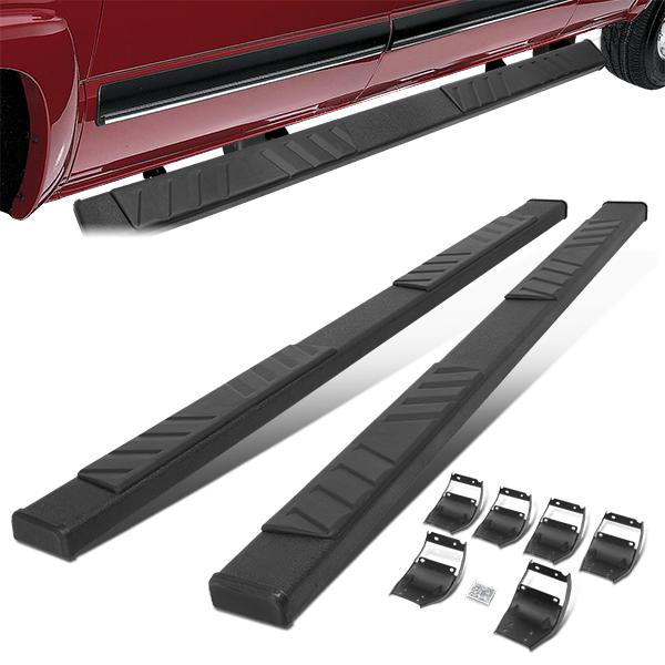 CAAP, 15-20 Ford F150 Extended Cab 5" OD Flat Step Bar Running Boards - Stainless Steel - Black