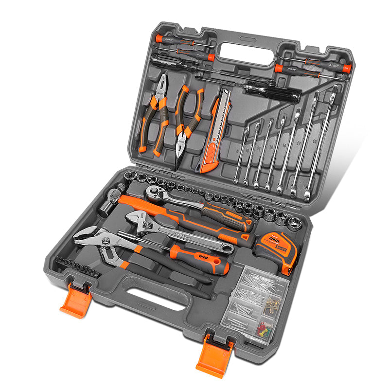 DNA Motoring, 160pcs Hand Tool Kit with Carrying Case