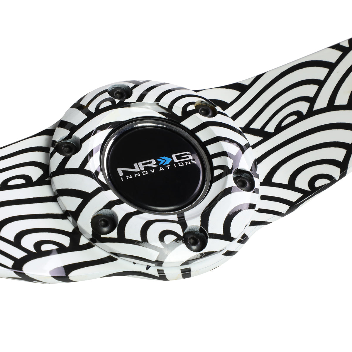 NRG Innovations, 310mm 1.5 in. Deep Dish Leather Grip Steering Wheel - RST-021R-WAVE-Y