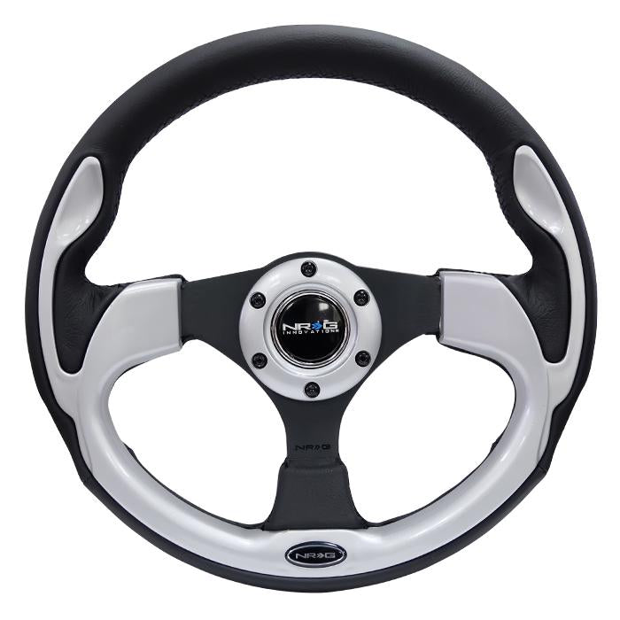 NRG Innovations, 320mm Black Leather Grip Steering Wheel - RST-001SL