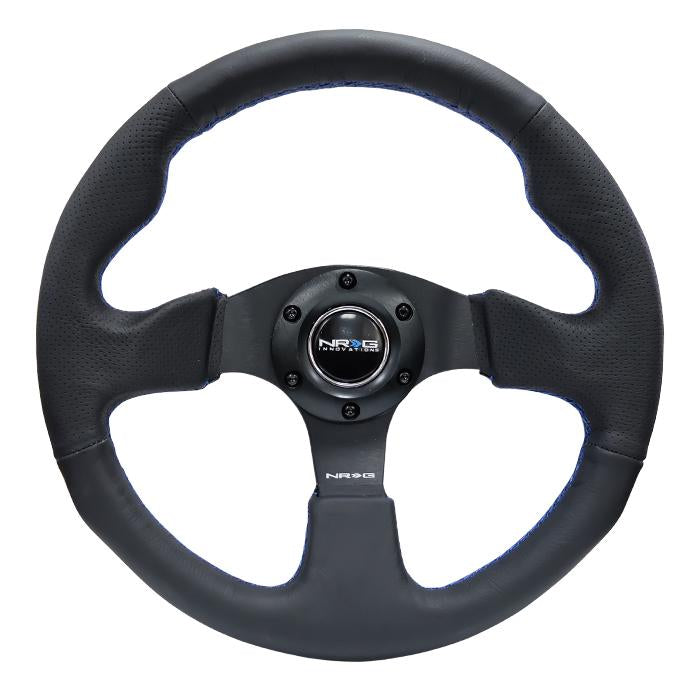 NRG Innovations, 320mm Leather Grip Steering Wheel - RST-012R-BL