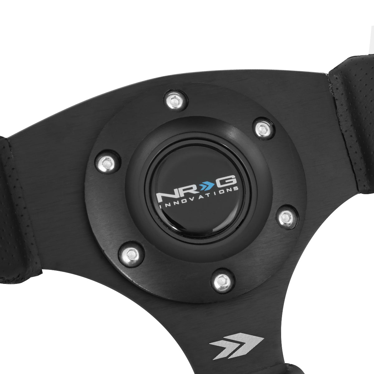 NRG Innovations, 350mm 2.5 in. Deep Dish Leather Grip Steering Wheel - RST-023MB-R