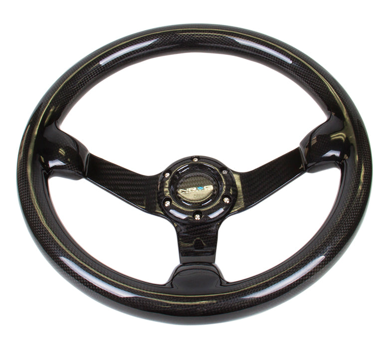 NRG Innovations, 350mm 3 in. Deep Dish Carbon Fiber Steering Wheel - ST-036CF