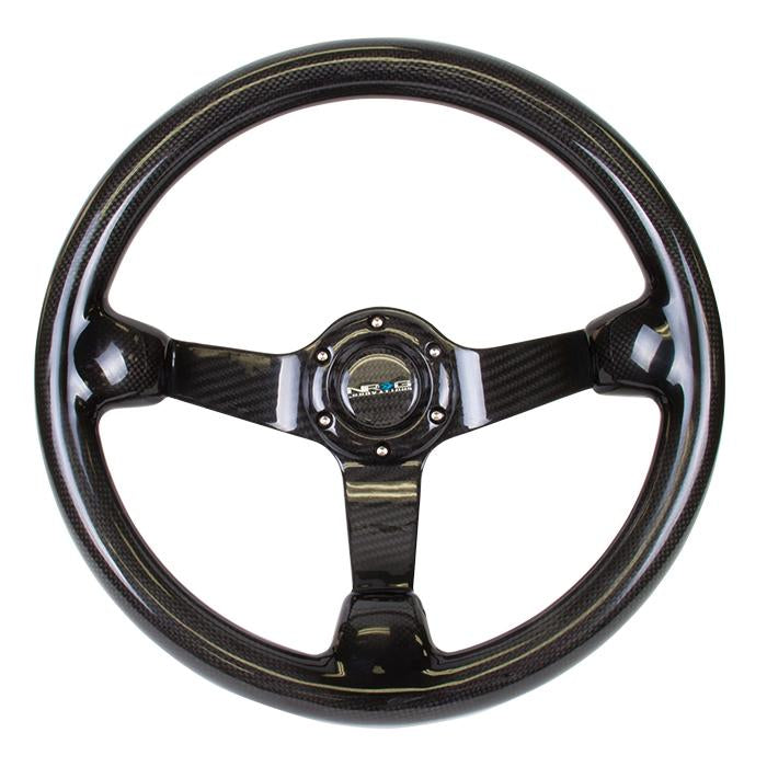 NRG Innovations, 350mm 3 in. Deep Dish Carbon Fiber Steering Wheel - ST-036CF