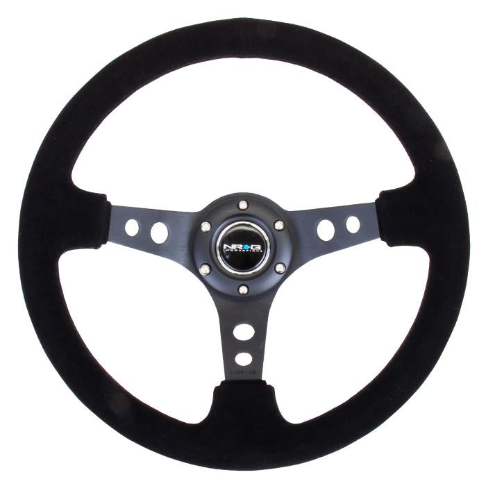 NRG Innovations, 350mm 3 in. Deep Dish Suede Grip Steering Wheel - RST-006-S