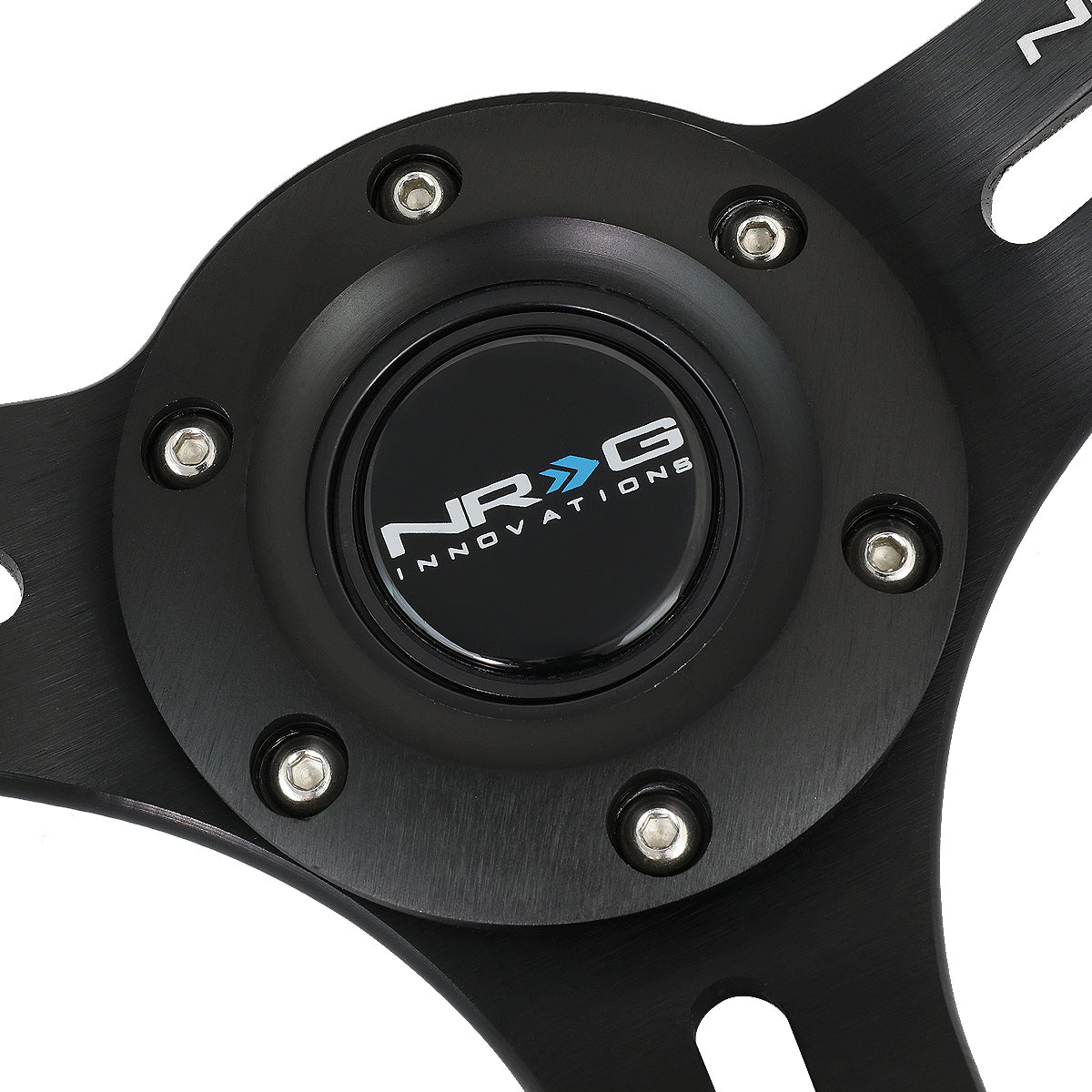 NRG Innovations, 350mm 3 in. Deep Dish Suede Grip Steering Wheel - RST-018S-RS