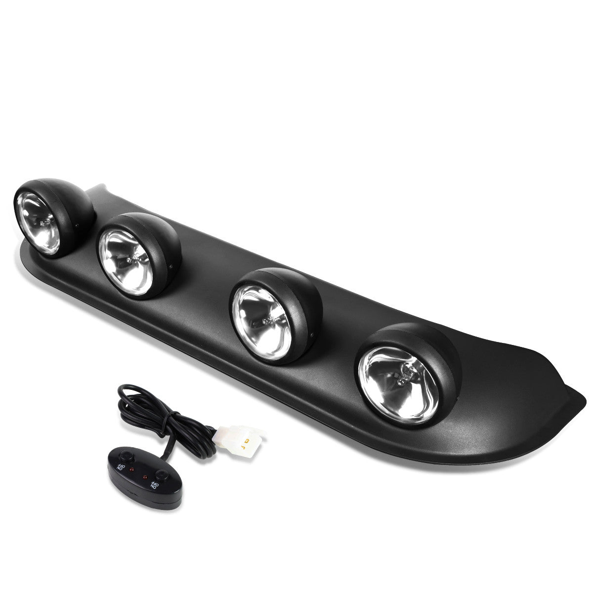 DNA Motoring, 39 in. x 10 in. x 6 in. Off-Road Roof Mounted Clear Lens Fog Lights - w/Switch+Bulbs