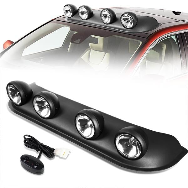 DNA Motoring, 39 in. x 10 in. x 6 in. Off-Road Roof Mounted Clear Lens Fog Lights - w/Switch+Bulbs