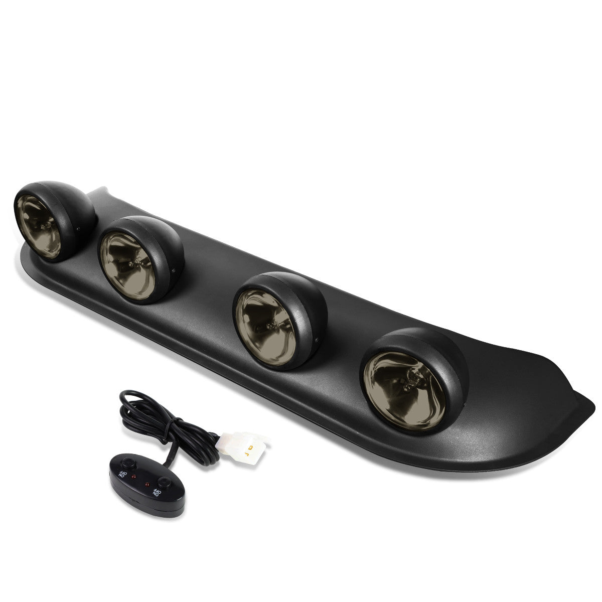 DNA Motoring, 39 in. x 10 in. x 6 in. Off-Road Roof Mounted Smoked Lens Fog Lights - w/Switch+Bulbs