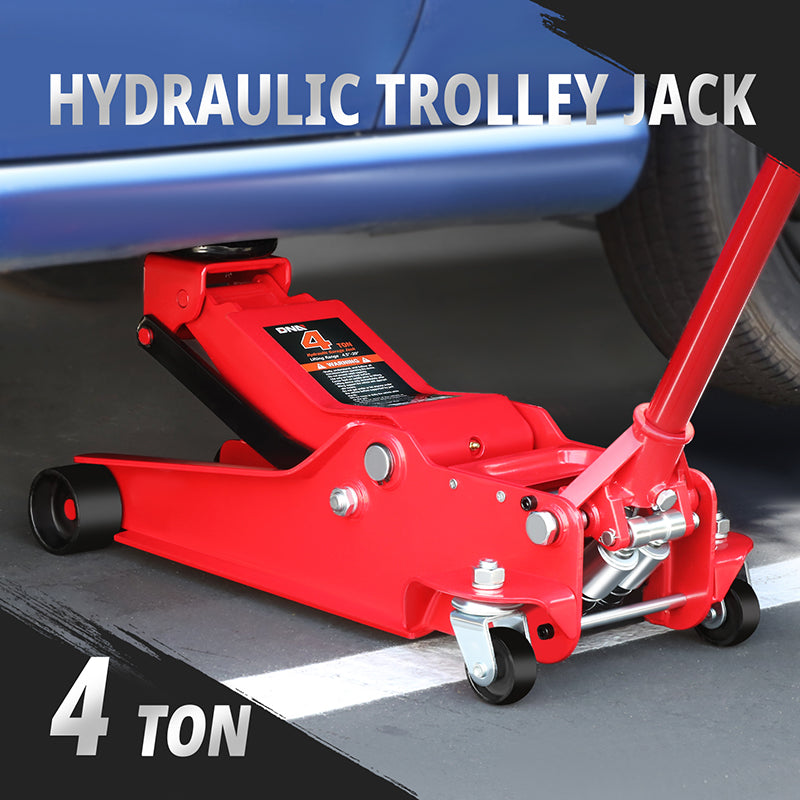 DNA Motoring, 4 Ton Hydraulic Floor Jack  4.5 In. Min. to 20 In. Max. Height