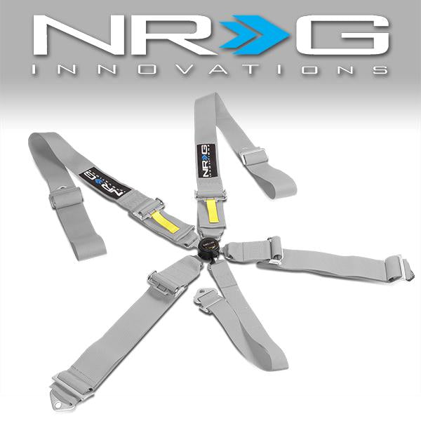 NRG Innovations, 5 Point Cam Lock Racing Seat Belt Harness - SBH-RS5PCGY