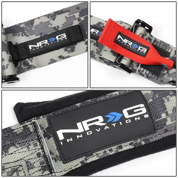 NRG Innovations, 5 Point Latch & Link Racing Seat Belt Harness - SBH-5PCDCAMO-GY-620