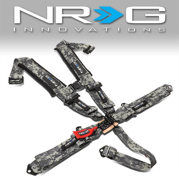 NRG Innovations, 5 Point Latch & Link Racing Seat Belt Harness - SBH-5PCDCAMO-GY-620