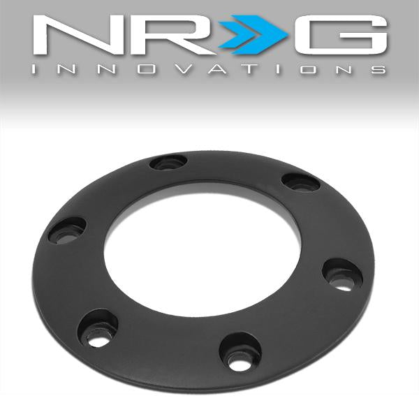 NRG Innovations, 6-Bolt 70mm Spacing Steering Wheel Horn Plate - Black - STR-001BK