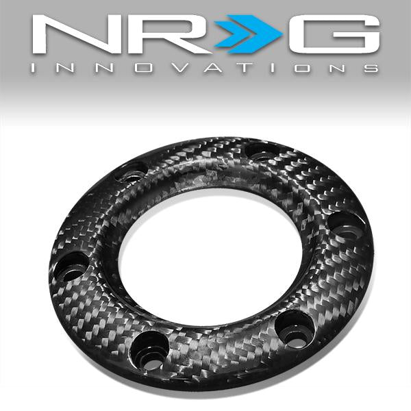 NRG Innovations, 6-Bolt 70mm Spacing Steering Wheel Horn Plate - Carbon Fiber - STR-001CF