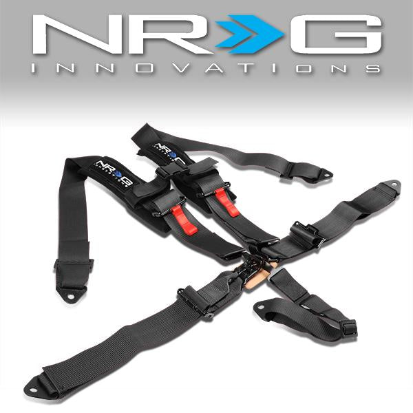 NRG Innovations, 6 Point Cam Lock Racing Seat Belt Harness - SBH-R5PCBK