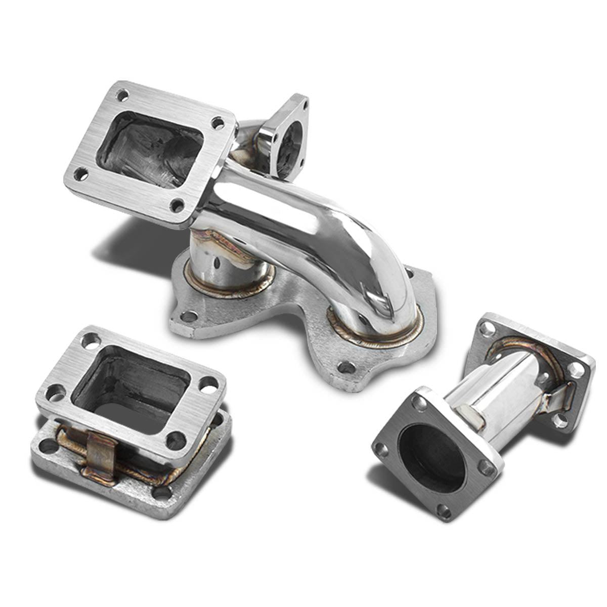 J2 Engineering, 86-91 Mazda RX-7 FC3S Non-Turbo 1.3L 13B-DEI/VDEI T4 T04 Turbo Manifold - Stainless Steel