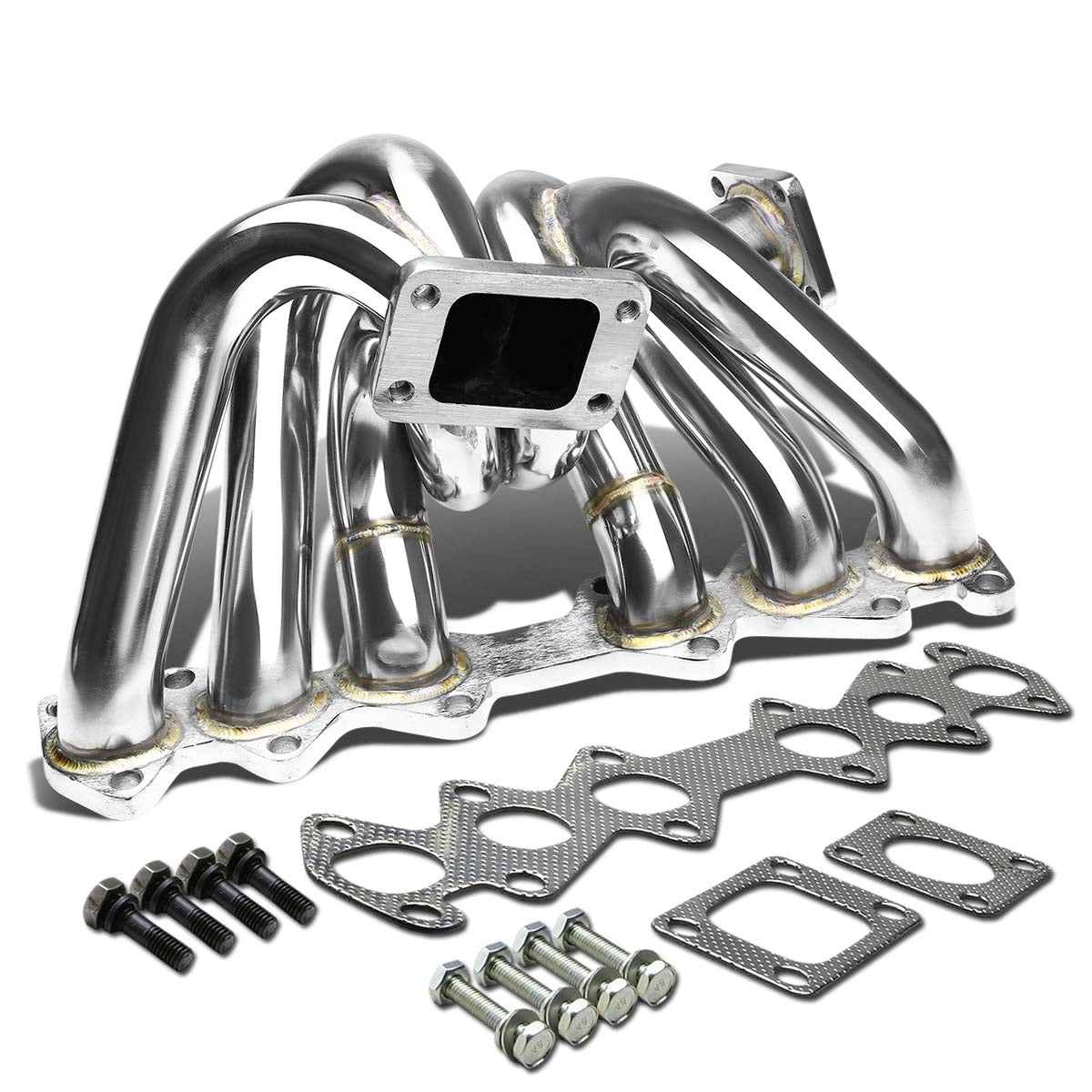 J2 Engineering, 86-92 Supra JZA70 1JZ-GE/-GTE T3 Turbo Manifold - Stainless Steel