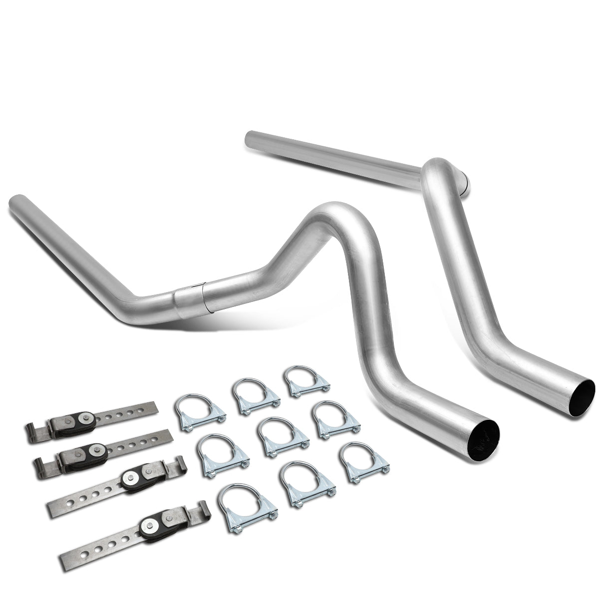 J2 Engineering, 87-99 Dodge Dakota 2.5 in. OD Muffler-Back Exhaust Tail Pipe - Stainless Steel