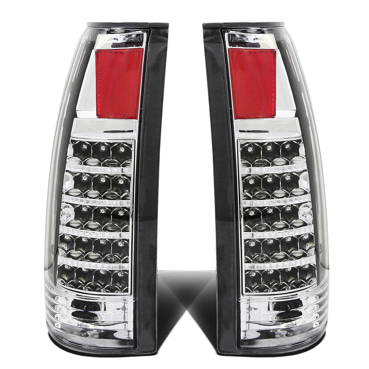 Nuvision Lighting, 88-00 Chevy Silverado C10 C/K 1500 2500 3500 Suburban LED Tail Lights - Chrome