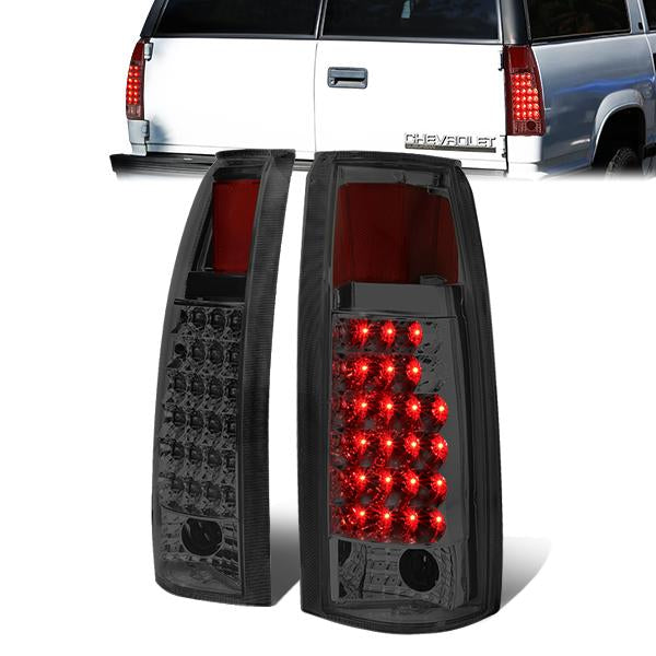 Nuvision Lighting, 88-00 Chevy Silverado C10 C/K 1500 2500 3500 Suburban LED Tail Lights - Smoked